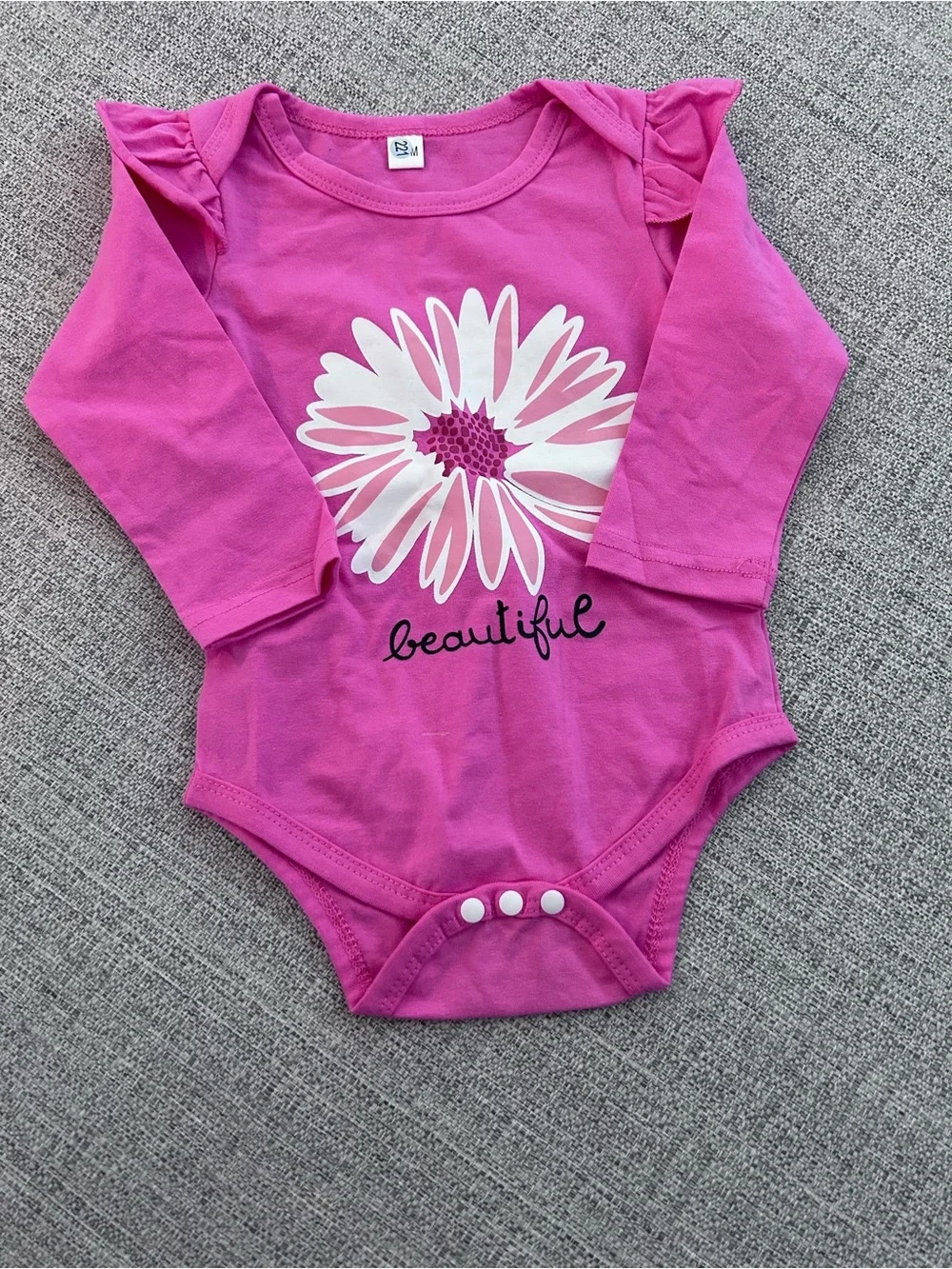Baby Girl Pink Daisy Bodysuit & Pants Set. Size 18/24M. NWOT